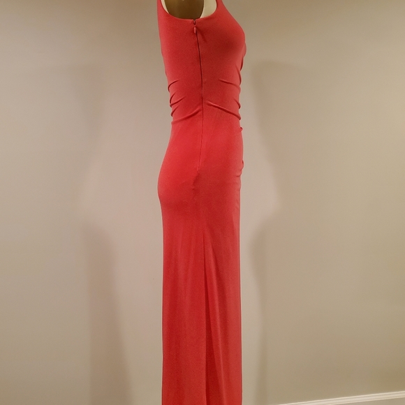 Cache designer brand RED dress contour bodycon with bead detailing / zipper, S - Picture 5 of 14